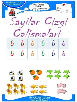 Çocuklar İçin Çizgi Çalışma Sayfaları 